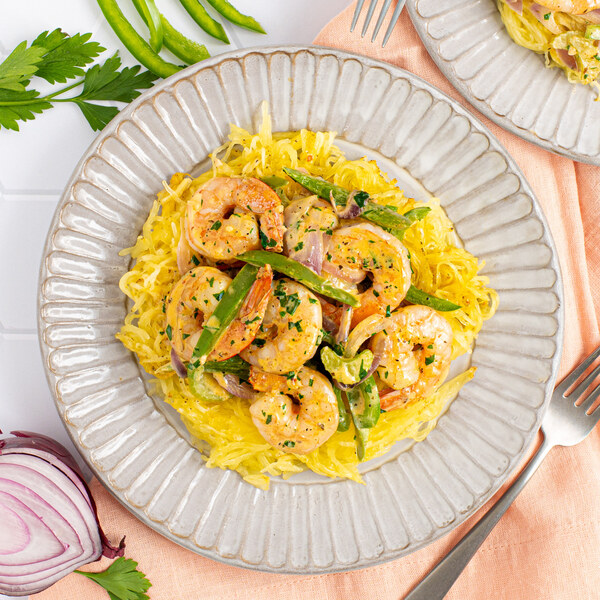 Creamy Cajun-Style Shrimp Scampi with Bell Pepper & Spaghetti Squash