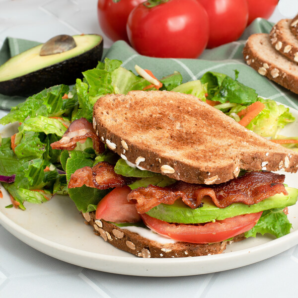 Bacon, Lettuce, Avocado & Tomato Sandwich with Mixed Salad