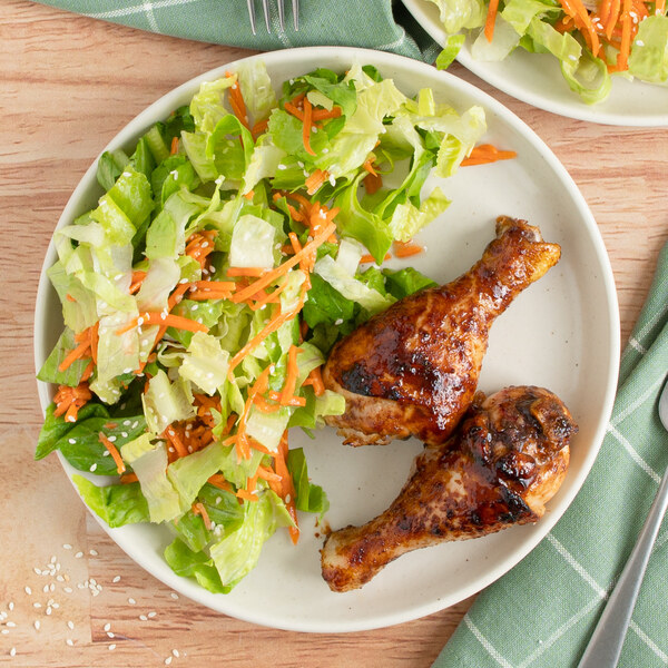 Baked Hoisin Drumsticks with Sesame Romaine & Carrot Salad