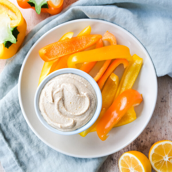 Lemony White Bean Dip with Bell Pepper