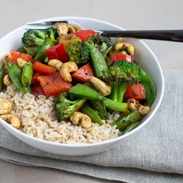 Vegetable & Cashew Stir Fry with Basmati Rice