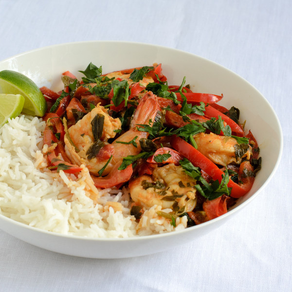 Thai Coconut Shrimp Curry with Basmati Rice