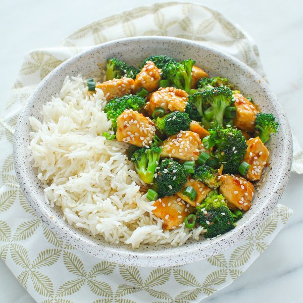 Sesame Chicken & Broccoli with Basmati Rice