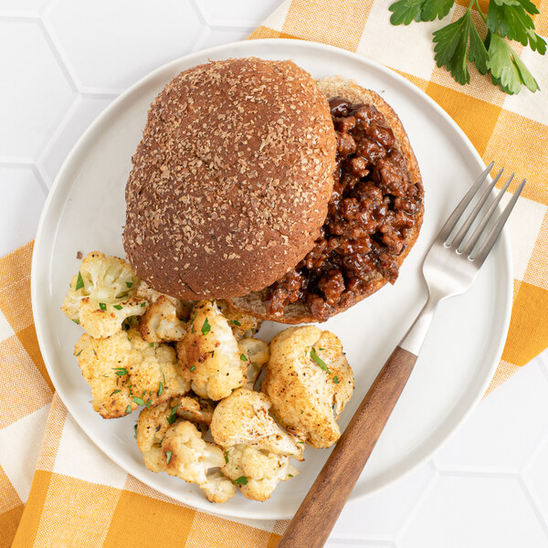 BBQ Beef Sloppy Joe with Roasted Cajun Cauliflower