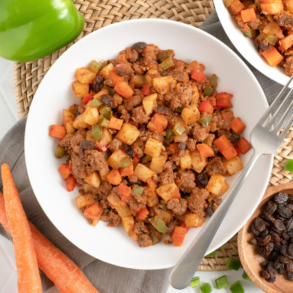 Filipino Beef Skillet (Giniling) with Potatoes, Peppers & Raisins