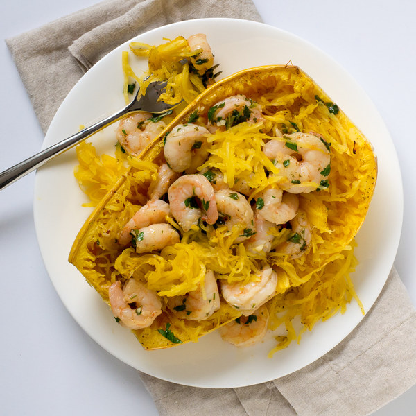 Shrimp Scampi with Spaghetti Squash