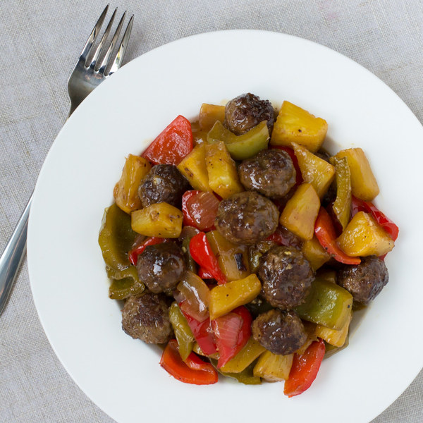 Sweet & Sour Meatballs with Pineapple & Bell Pepper