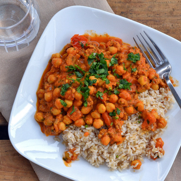 Ground Turkey & Chickpea Curry with Basmati Rice
