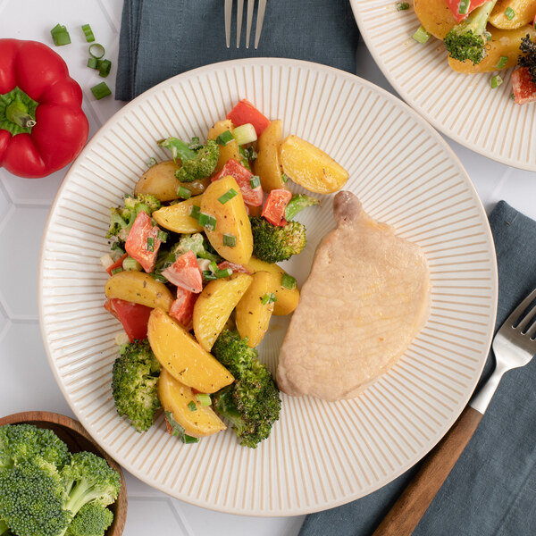 Sheet Pan Pork & Warm Broccoli-Potato Salad with Creamy Cajun Dressing