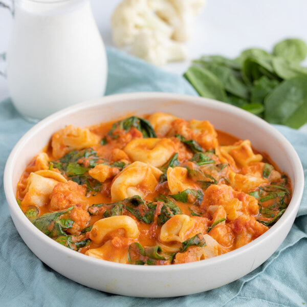 Cheese Tortellini & Cauliflower with Creamy Spinach Marinara