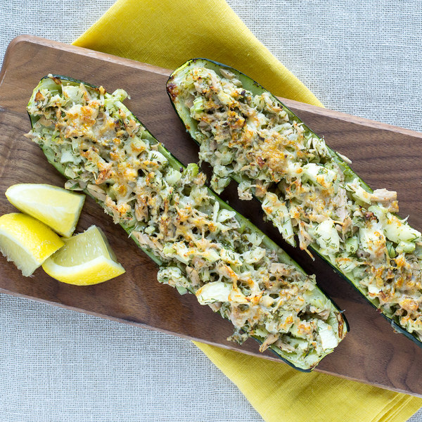 Roasted Zucchini Tuna Melts
