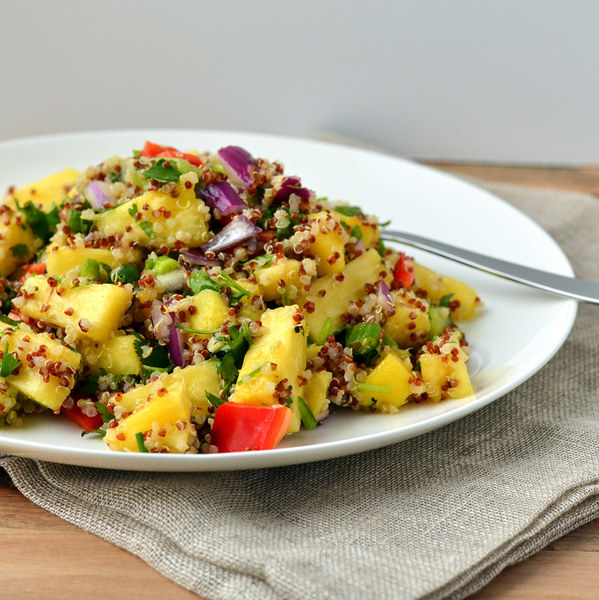 Tropical Fruit & Quinoa Salad with Honey-Lime Dressing
