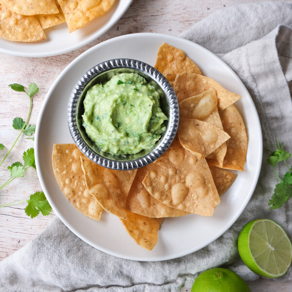 Creamy Avocado-Yogurt Dip with Tortilla Chips