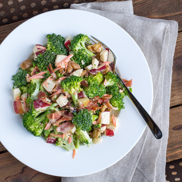 Broccoli, Apple & Bacon Salad with Walnuts