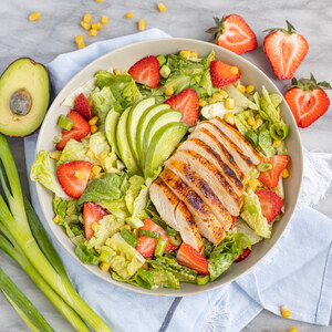 Honey Mustard Chicken Salad with Strawberries, Avocado & Corn