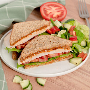 Deli Turkey Sandwich with Sun-Dried Tomato Aioli & Side Salad