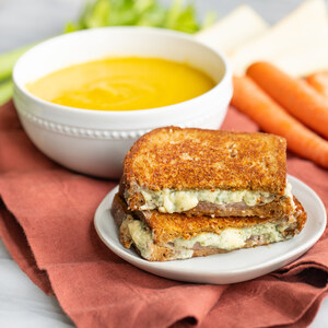 Parsnip-Apple Soup with Grilled Prosciutto & Blue Cheese Sandwich