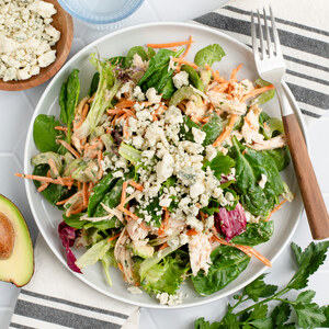 Buffalo Chicken Salad with Carrot, Celery, Blue Cheese & Spicy Ranch