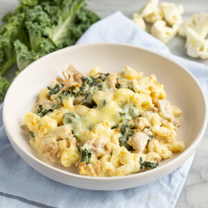 Chicken, Kale & Cauliflower Skillet with Melty Mozzarella
